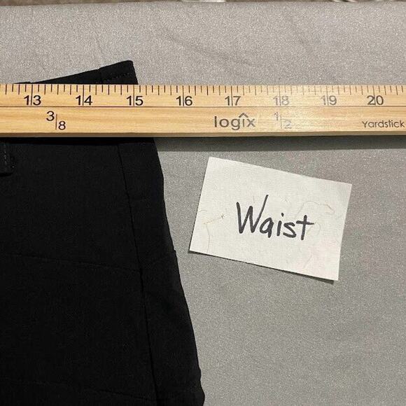 Habitat Size Medium Black Nylon Pants Capris Gothic Relaxed Wide Leg Lagenlook - Picture 9 of 12